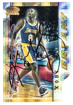 1996-97 Bowmans Best Picks (Atomic Refractor) #BP10 Kobe Bryant Signed Rookie Card (JSA)